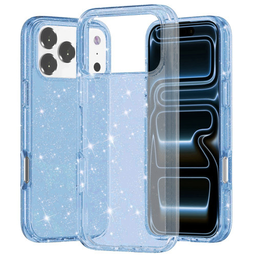 Crystal Glitter Fusion Case for iPhone 18 Pro Max and iPhone 17 Pro Max - Light Blue
