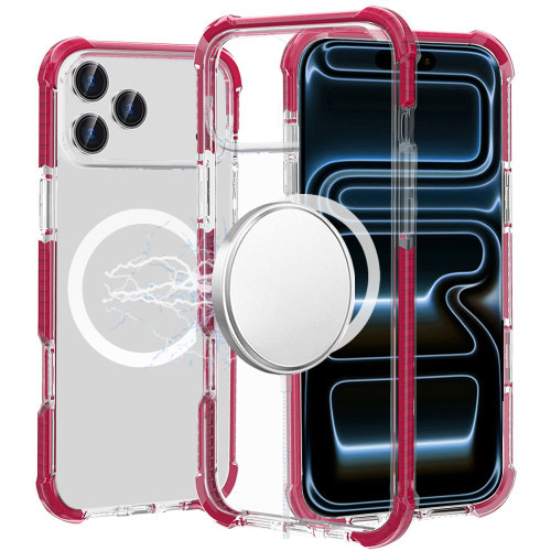 MagSafe Transparent Protective Bumper Case for iPhone 18 Pro and iPhone 17 Pro - Hot Pink
