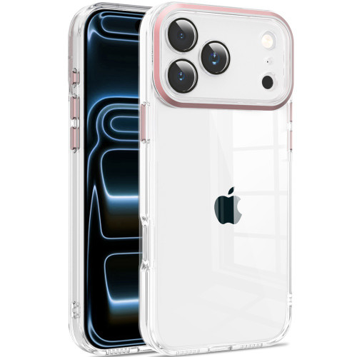 HD Crystal Clear Case for iPhone 18 Pro and iPhone 17 Pro - Rose Gold