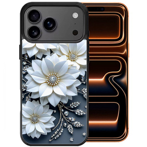 Sublimation Printing Designer Series Case for iPhone 18 Pro Max and iPhone 17 Pro Max - Jewelry Flower