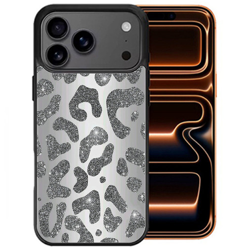 Sublimation Printing Designer Series Case for iPhone 18 Pro and iPhone 17 Pro - Leopard Silver