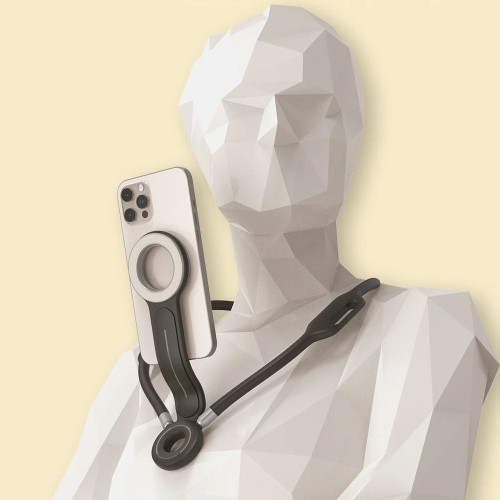 MagSafe Magnetic POV Hands-Free Wearable Neck Phone Holder with Anti-Drop Safety Lanyard