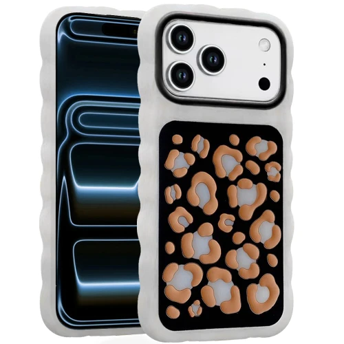 Safari Design Aesthetic Wavy Silicone Case for iPhone 18 Pro and iPhone 17 Pro - Black