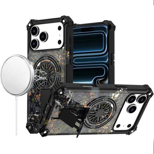 Military Grade MagSafe Tough Ultra Rugged Hybrid Case with Kickstand for iPhone 18 Pro and iPhone 17 Pro