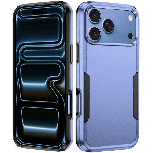 Military Grade TUFF Shockproof Hybrid Armor Case for iPhone 18 Pro Max and iPhone 17 Pro Max - Light Blue