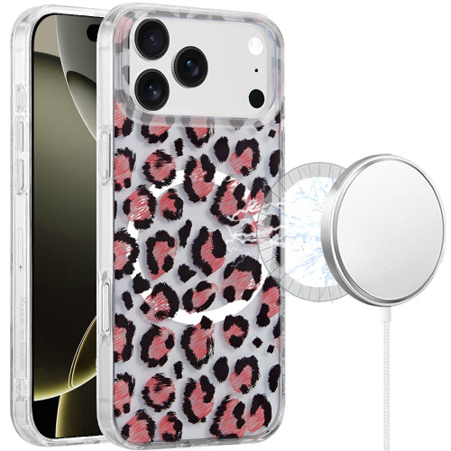 Mood Series MagSafe Hybrid Case for iPhone 18 Pro and iPhone 17 Pro - Red Leopard