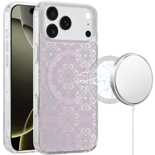 Mood Series MagSafe Hybrid Case for iPhone 18 Pro and iPhone 17 Pro - Floral Pink
