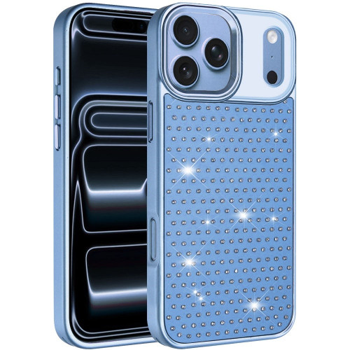 Dazzling Diamond Hybrid Case for iPhone 18 Pro and iPhone 17 Pro - Light Blue
