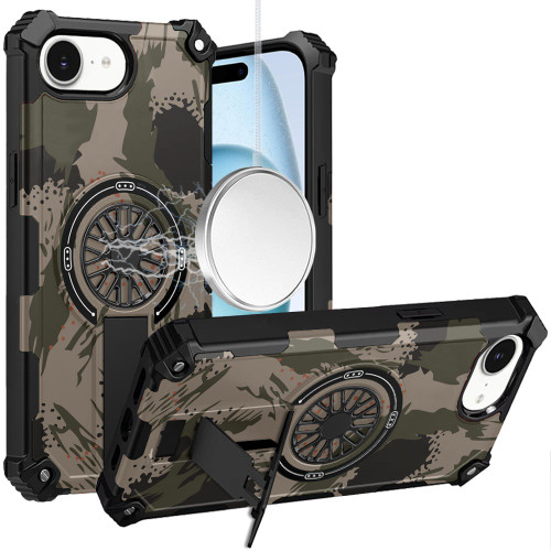 Military Grade MagSafe Tough Ultra Rugged Hybrid Case with Kickstand for iPhone 17e / 16e