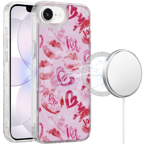 Mood Series MagSafe Hybrid Case for iPhone 17e / 16e - Blush Watercolor Heart