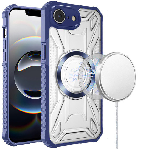 Fusion Evo Transparent MagSafe Case for iPhone 17e / 16e - Blue