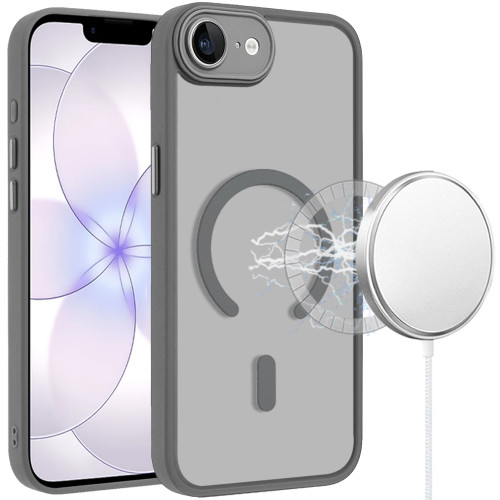 Shade Series MagSafe Matte Hybrid Case for iPhone 17e / 16e - Grey