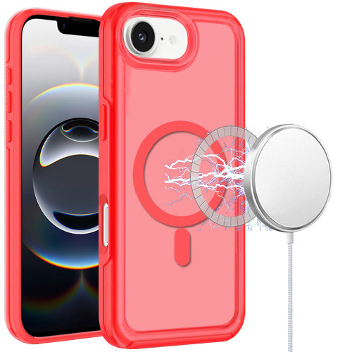 Candy Series Hybrid Case with MagSafe for iPhone 17e / 16e - Red