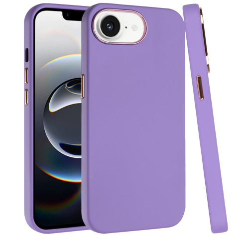 Soft Touch Dual-Layer Hybrid Case for iPhone 17e / 16e - Purple