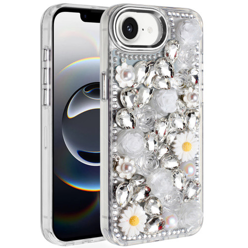 Luxurious Bling 3D Crystal Diamond Case for iPhone 17e / 16e - Clear