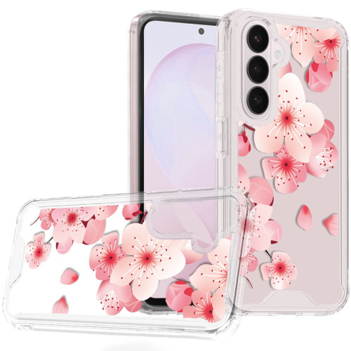 Designer Series Tough Shield Transparent Hybrid Case for Samsung Galaxy S26 FE - Cherry Blossom