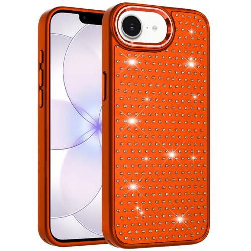 Dazzling Diamond Hybrid Case for iPhone 17e / 16e - Cosmic Orange