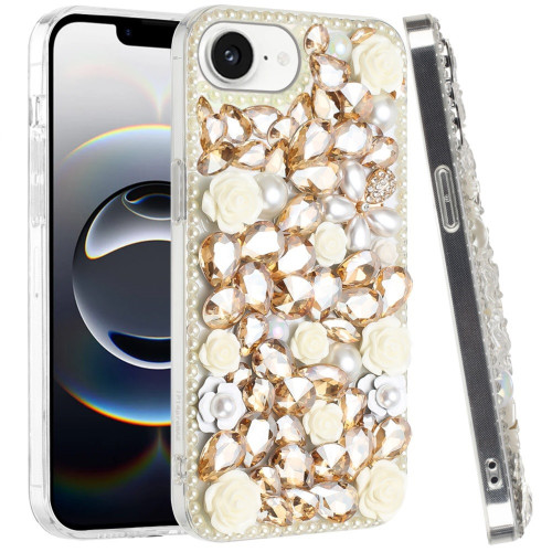 Dazzling Bling 3D Crystal Diamond Case for iPhone 17e / 16e - Yellow