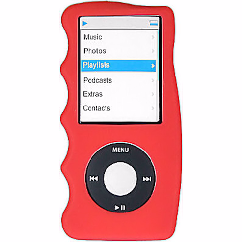 Hand Grip Silicone Sleeve for 4th Generation iPod Nano (Red)