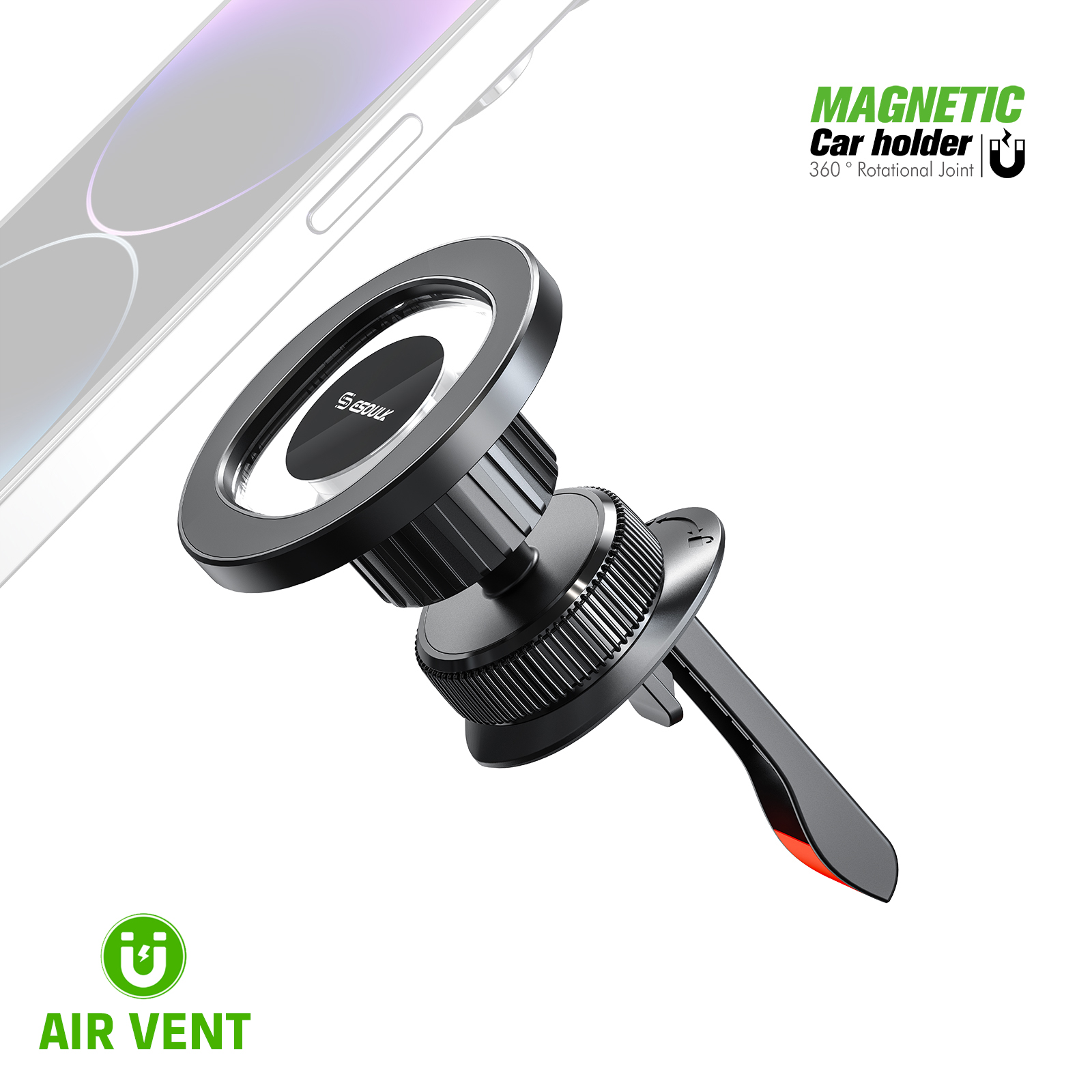 Magnetic Easy Fit Car Vent Mount for Apple iPhone 5 (sku 31359)
