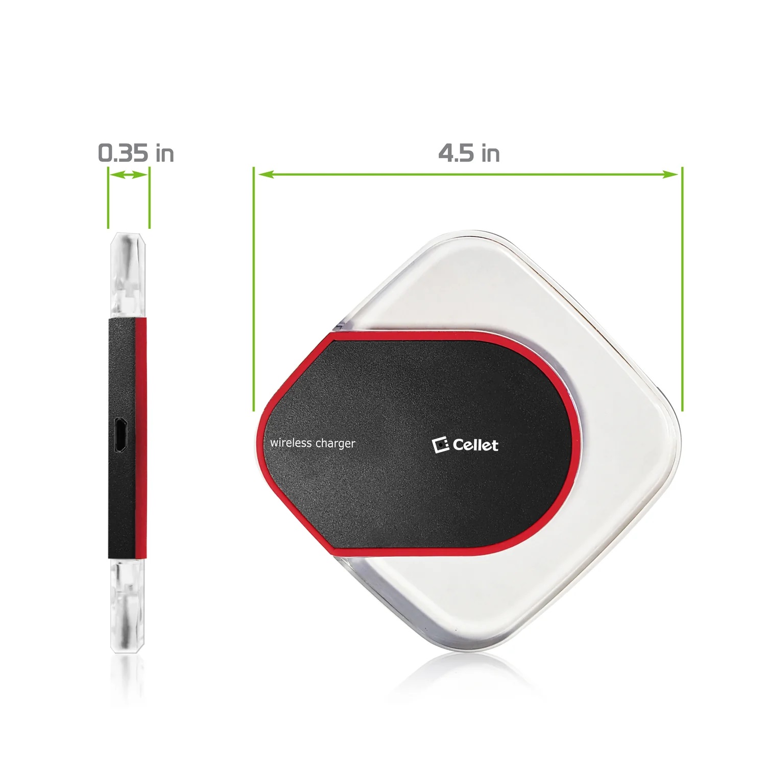 Qi Certified LED Wireless Charging Pad - HD Accessory
