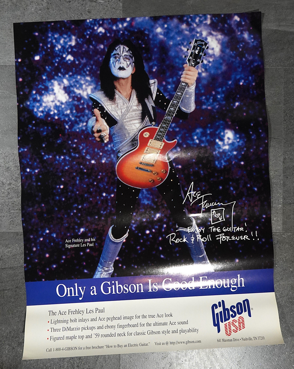 Ace Frehley Gibson Promo Poster