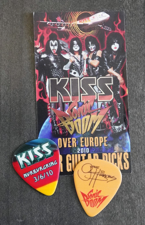 KISS Sonic Boom Europe Nurburgring 060310 Guitar Pick Gene Simmons