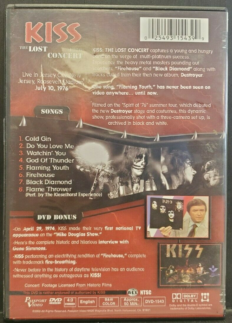 KISS The Lost Concert DVD