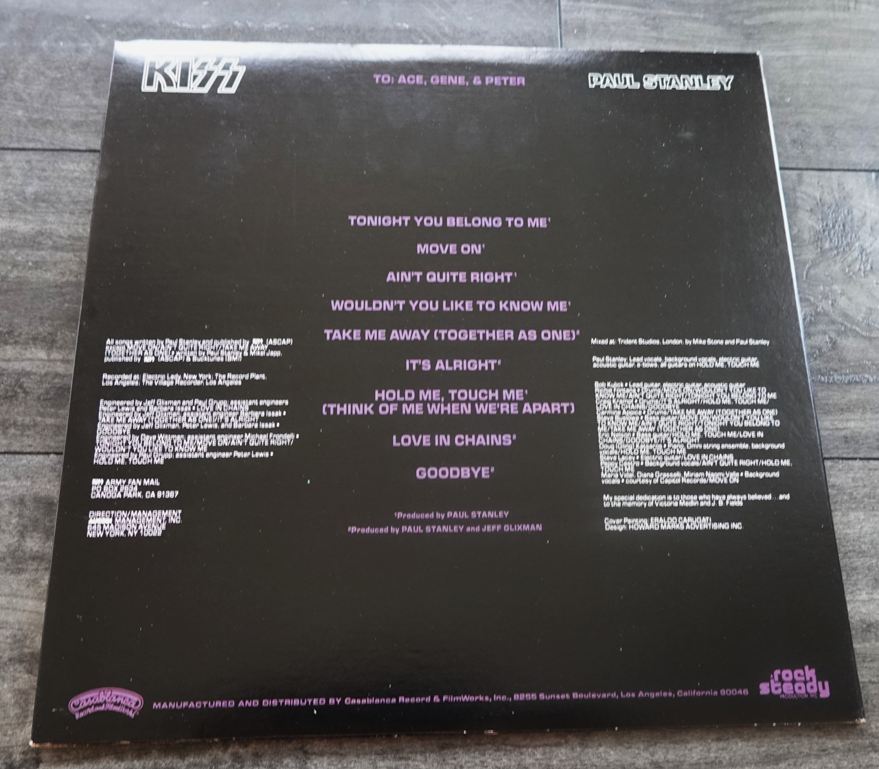 Paul Stanley Solo Album Picture Disc LP First Release 1978