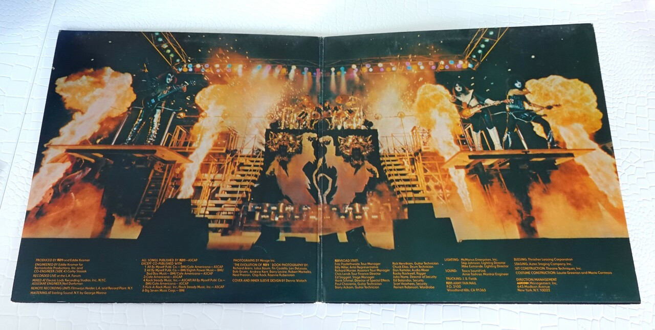 KISS Alive II Vinyl LP SIGNED by Ace Frehley Blue