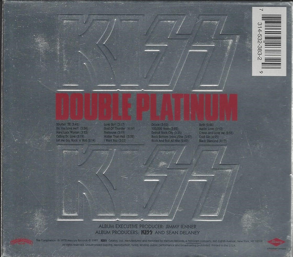 KISS Double Platinum Digipack CD KISS