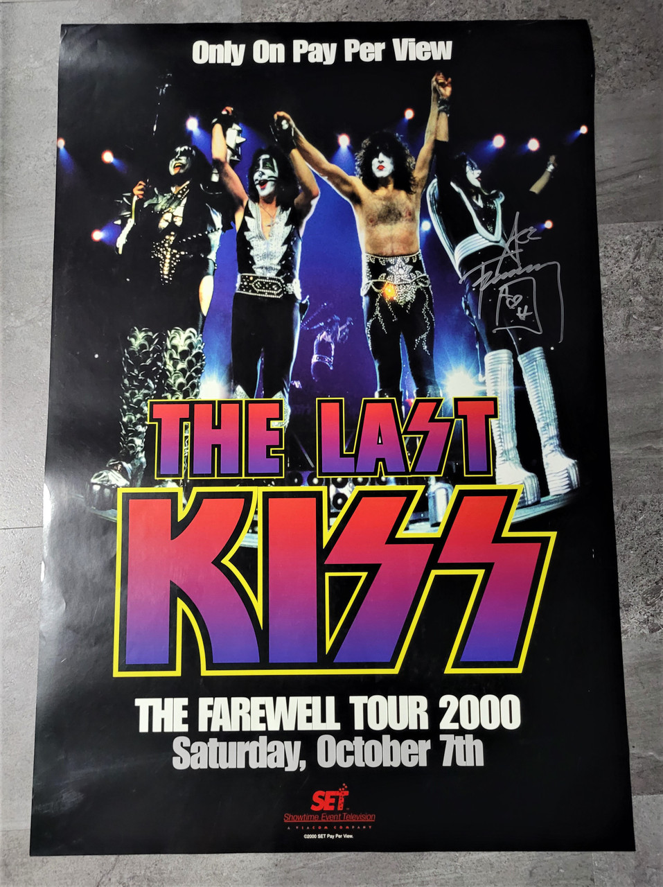 Ace Frehley SIGNED The Last KISS PPV Showtime Poster