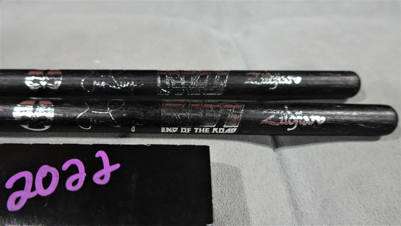 KISS Eric Singer Signed End of the Road Drumstick Set