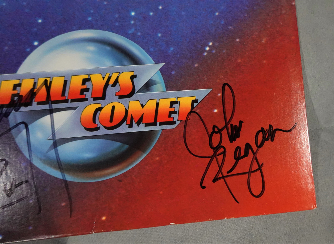 ACE FREHLEY FREHLEY'S COMET ブラックレコード Frehley's Comet LP BAND SIGNED Ace Frehley Black Anton Fig John