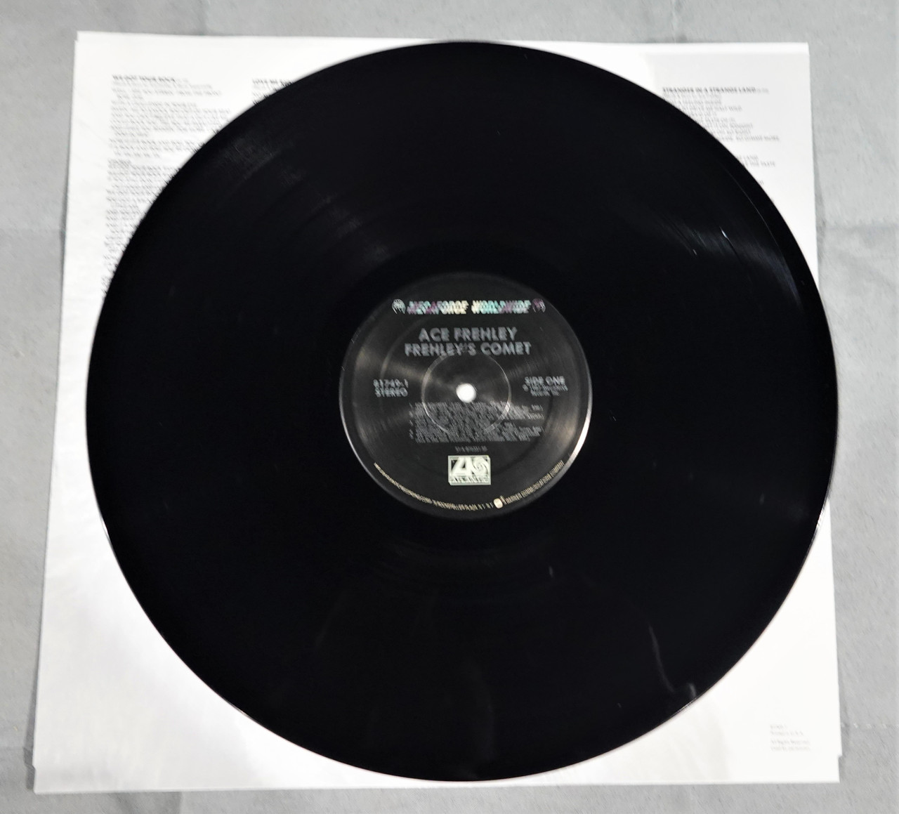 Frehley's Comet LP BAND SIGNED Ace Frehley Black Anton Fig John