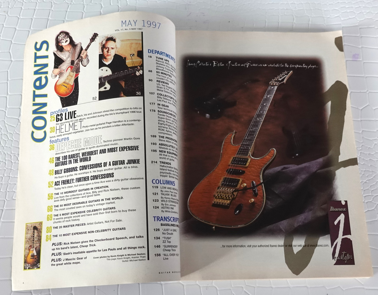 Ace Frehley Guitar World Magazine May 1997