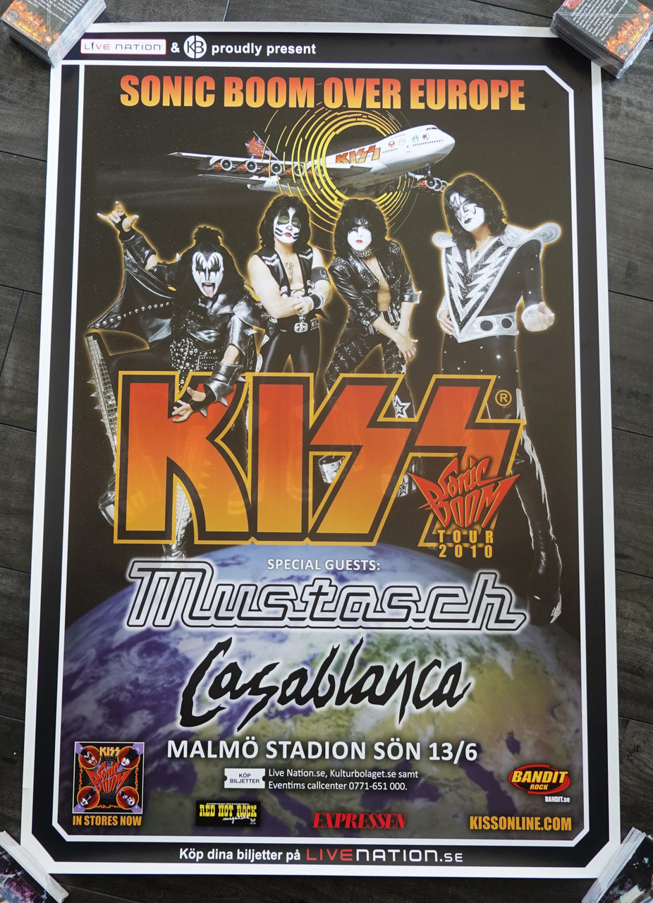 KISS Sonic Boom Over Europe Malmo Concert Poster