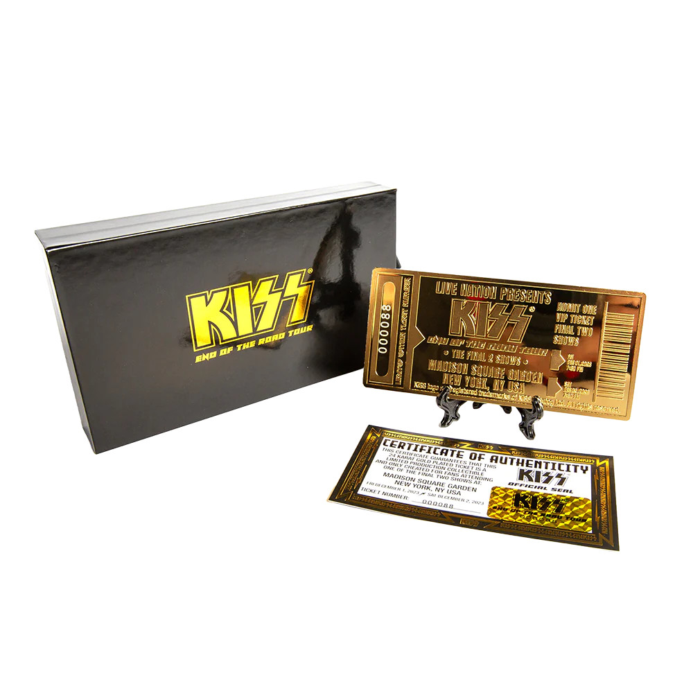 Limited Edition KISS Final Shows Golden Ticket