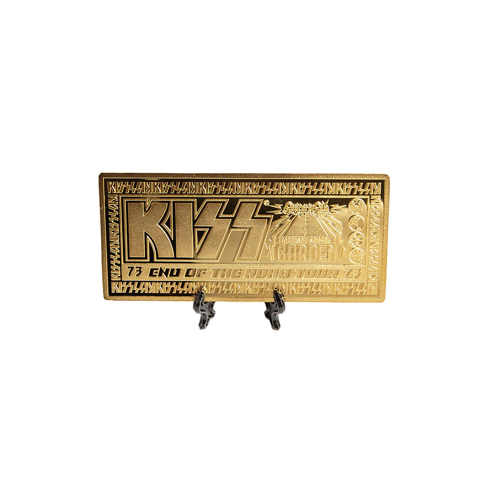 KISS サイン入り ゴールドディスク Limited Edition KISS Final Shows Golden Ticket