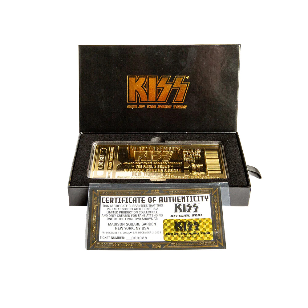 Limited Edition KISS Final Shows Golden Ticket