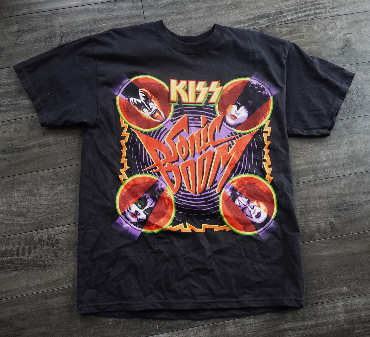 T-shirt KISS Sonic Boom Homme - Taille Large - Occasion Très Bon État - Alstyle