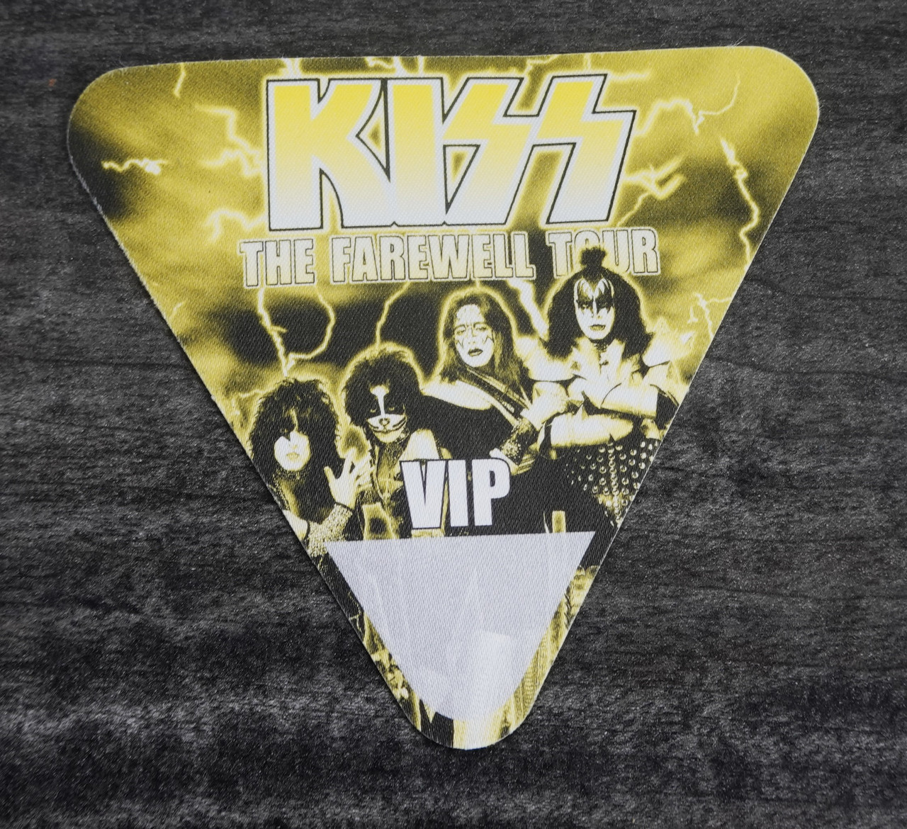 KISS Farewell Tour Satin Yellow VIP Pass