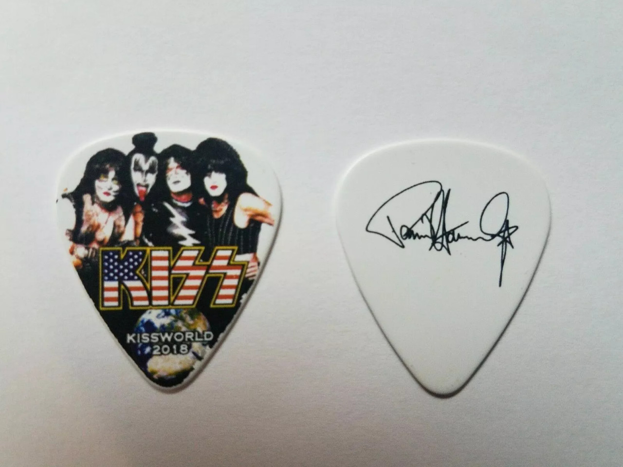 2018 KISS World Paul Stanley American Flag Concert Guitar Pick