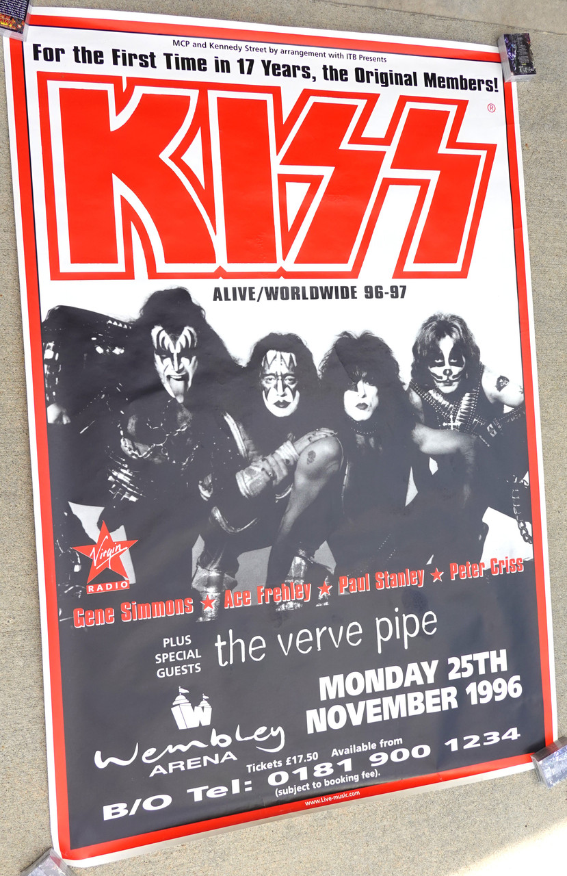1996 KISS Reunion Wembley Arena Subway Poster