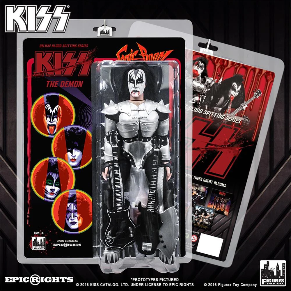 KISS 12 Inch Action Figure The Demon Blood Spitting Sonic Boom Del