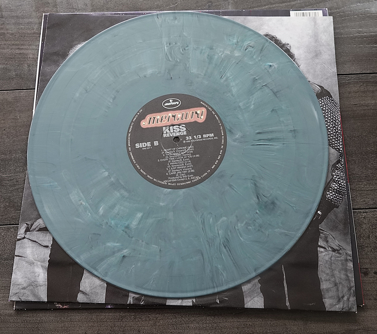 KISS Revenge Limited Edition Reissue Gray Marble LP 1995