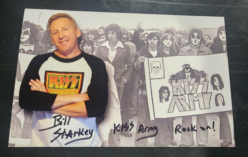Bill Starkey KISS Army Founder Signed Photo with Guitar Pick