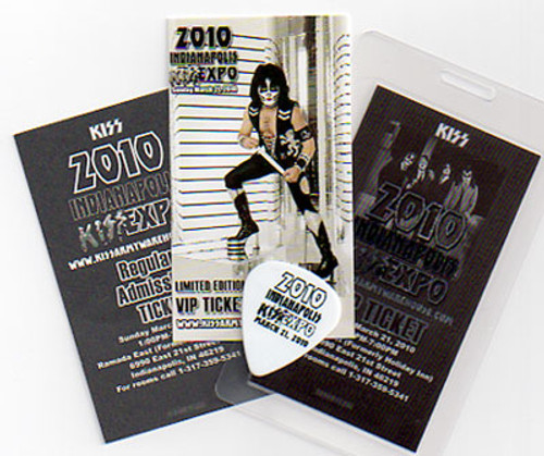 2010 Indianapolis KISS Expo Passes and Guitar Pick Set