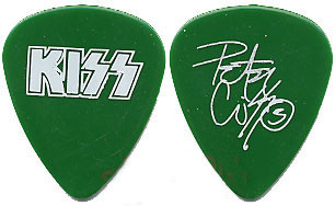 Peter Criss Farewell Tour Solid Green Guitar Pick
