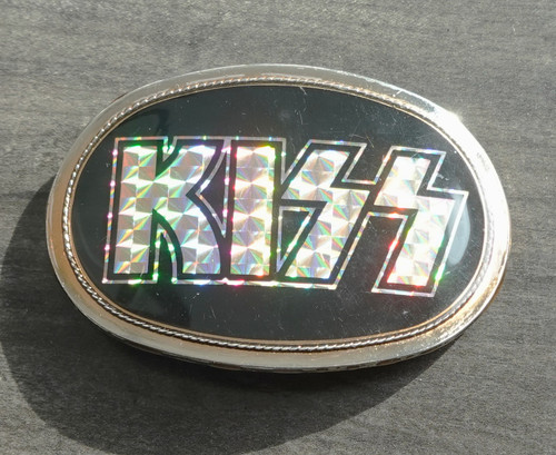 Pacifica Black Hologram Prism Logo Belt Buckle 1976